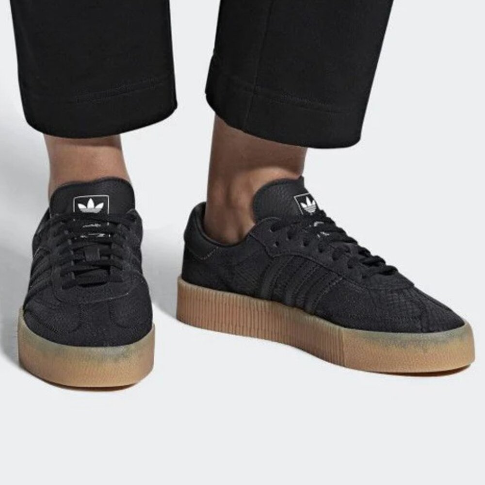 adidas Black Sneakers with Tan Sole